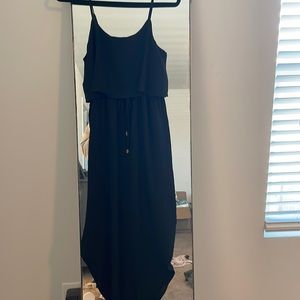 Black spaghetti strap dress